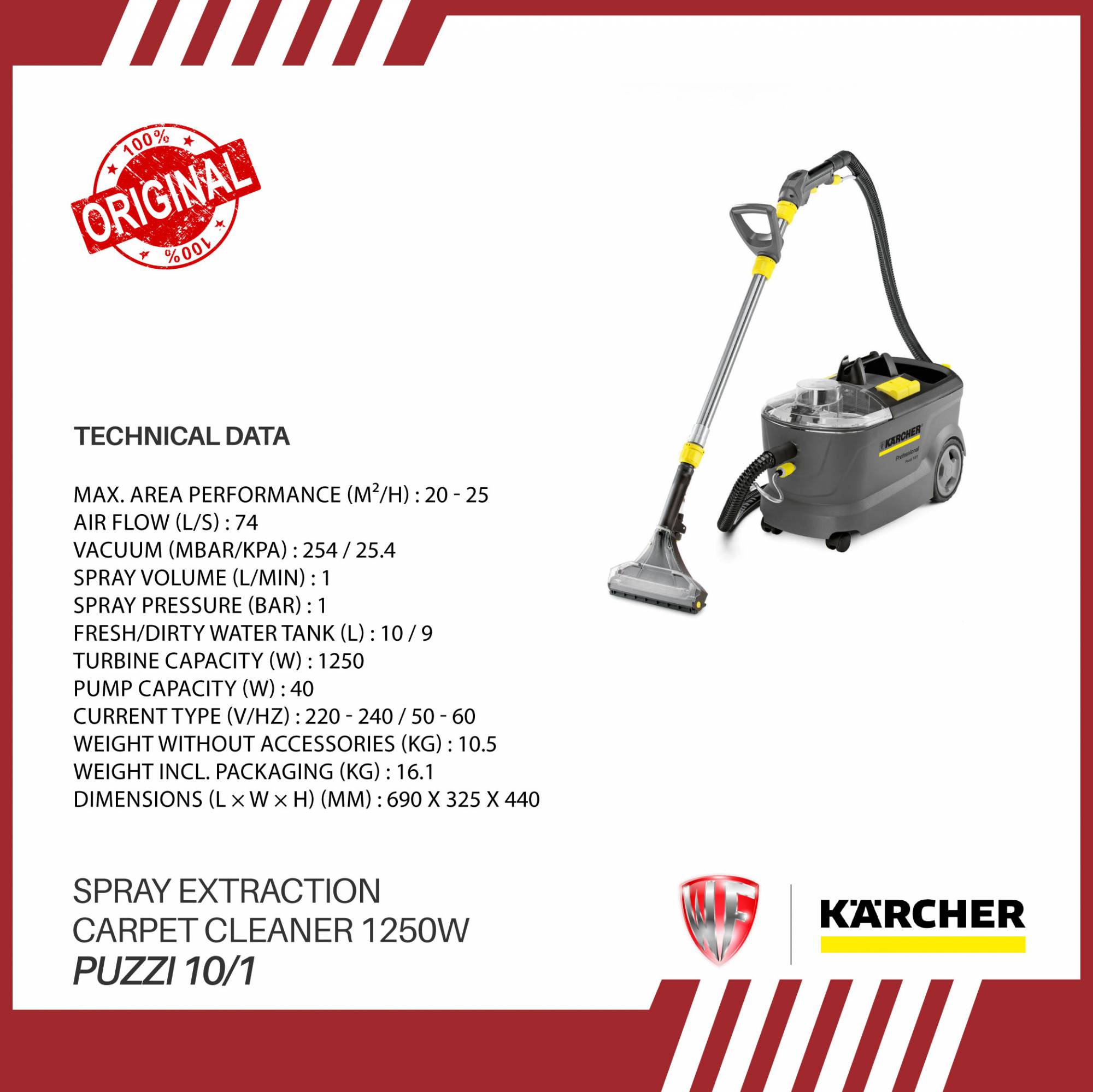 Karcher Puzzi 10/110L SprayExtraction Karcher Profesional Carpet